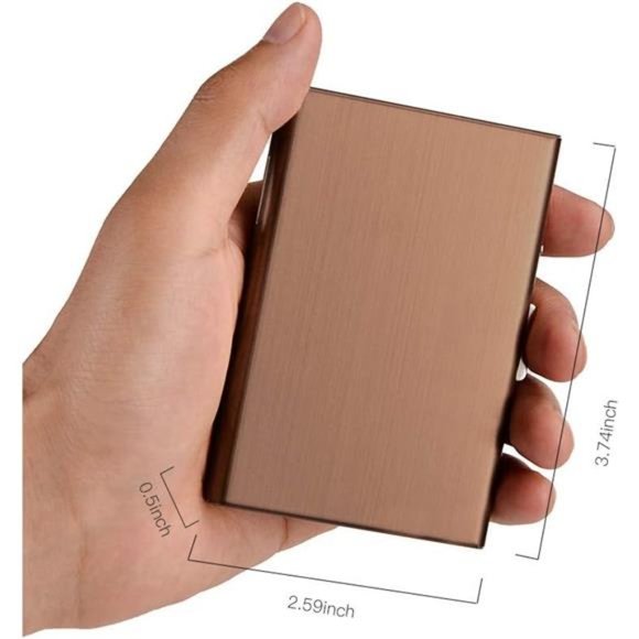 RFID Credit Card Holder Metal Wallet Stainless Steel Credit Card Protector Case - Picture 4 of 7